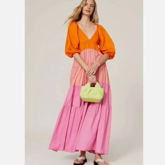 STAUD Colorblock Maxi Dress - Picture 2 of 9